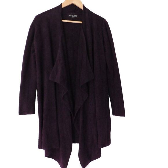 Barefoot Dreams Sweater Womens S / M Purple Bamboo Chic Lite Open Drape Cardigan - Picture 1 of 6